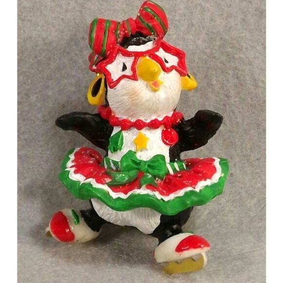 VTG Penguin Lot Ornaments Figurines Earrings Christmas Variety Y2K Hallmark GUC - Picture 7 of 16